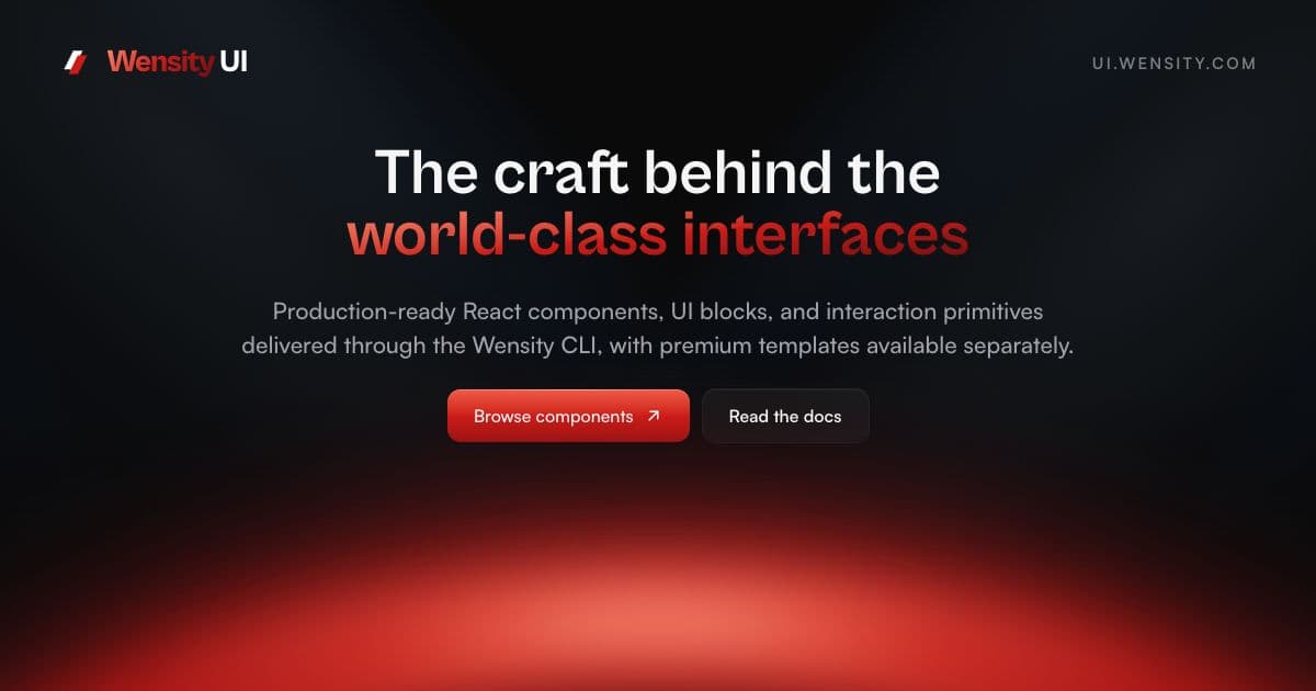 Wensity UI - Product Image