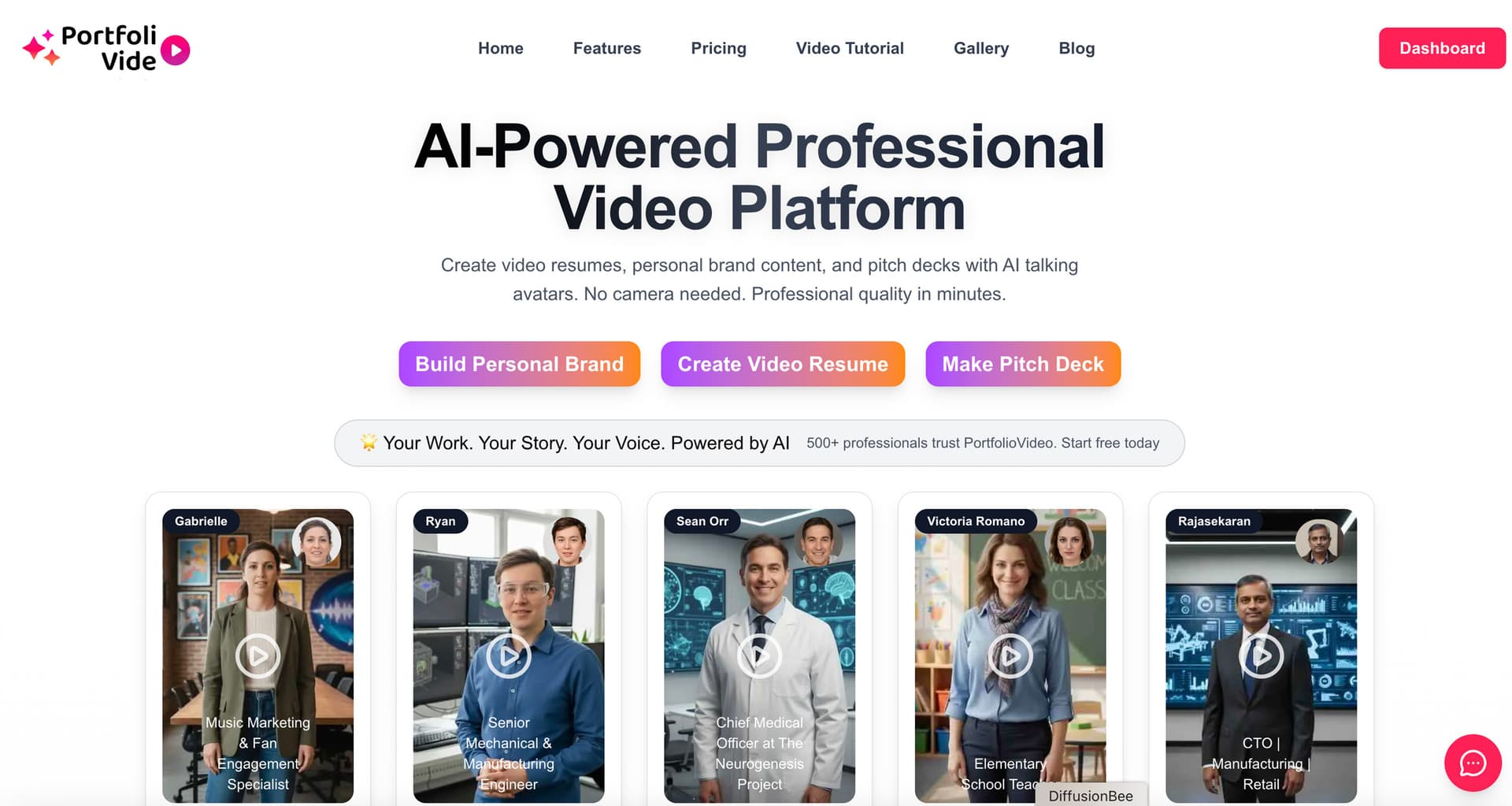 PortfolioVideo AI Video Portfolio Maker - Product Image