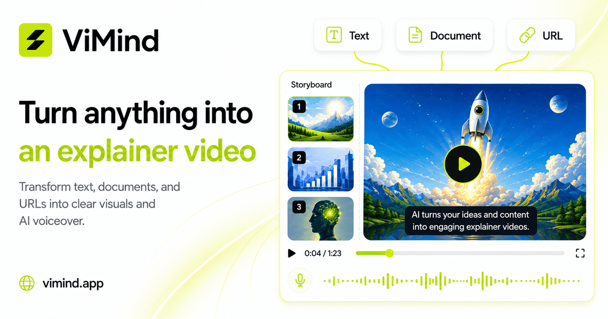 ViMind AI Explainer Video Generator - Product Image