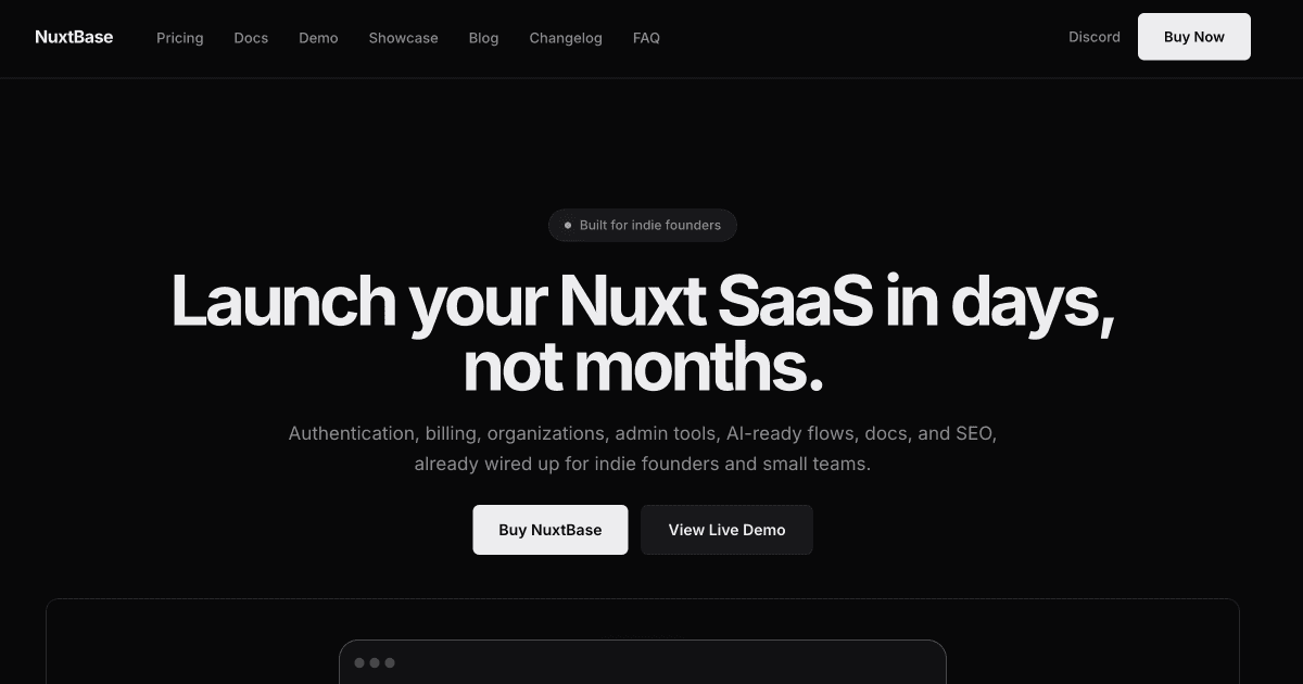 NuxtBase - Product Image