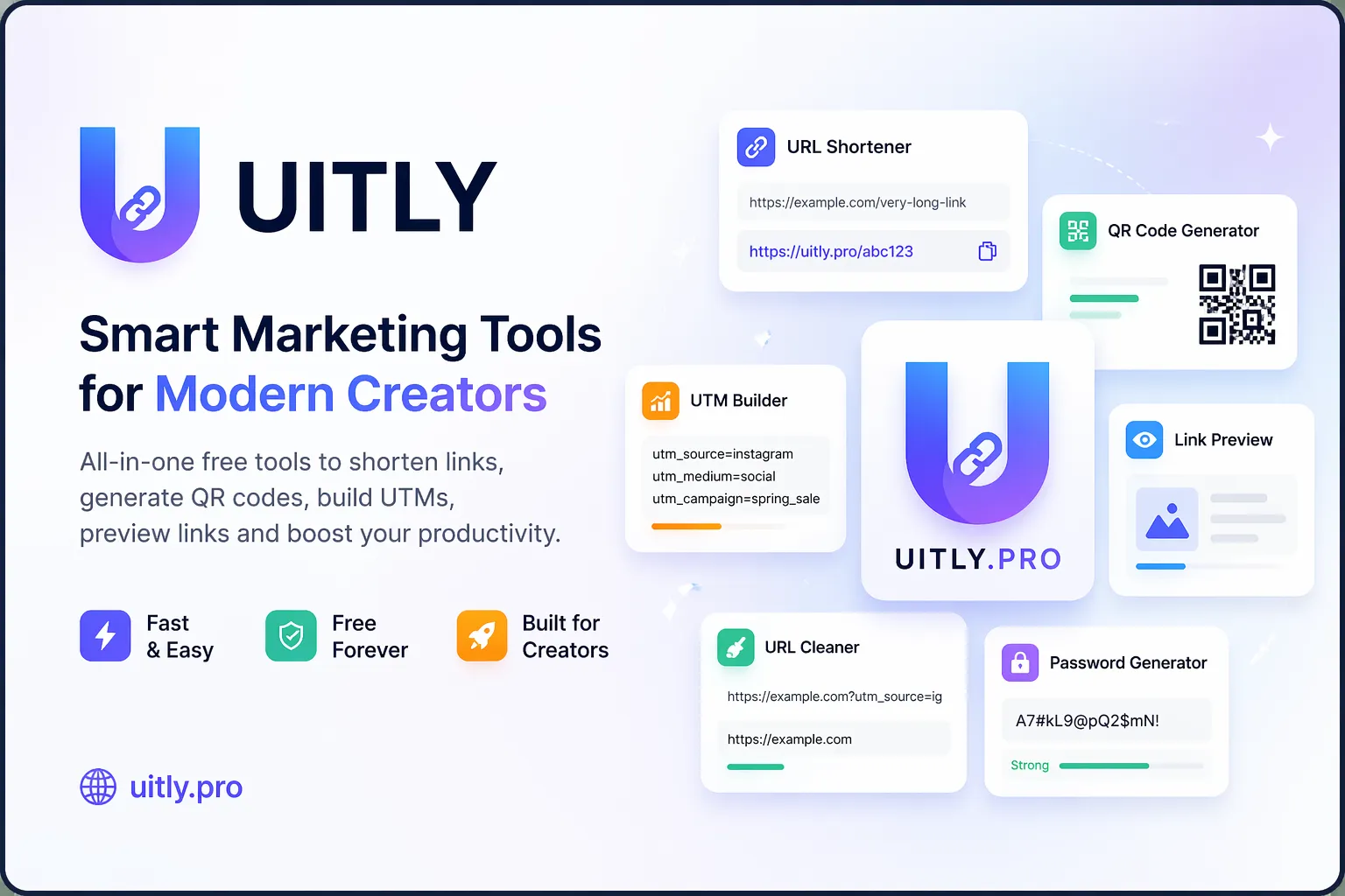 Uitly — 25 Free Design & Marketing Tools. No Signup, No Upload. - Product Image
