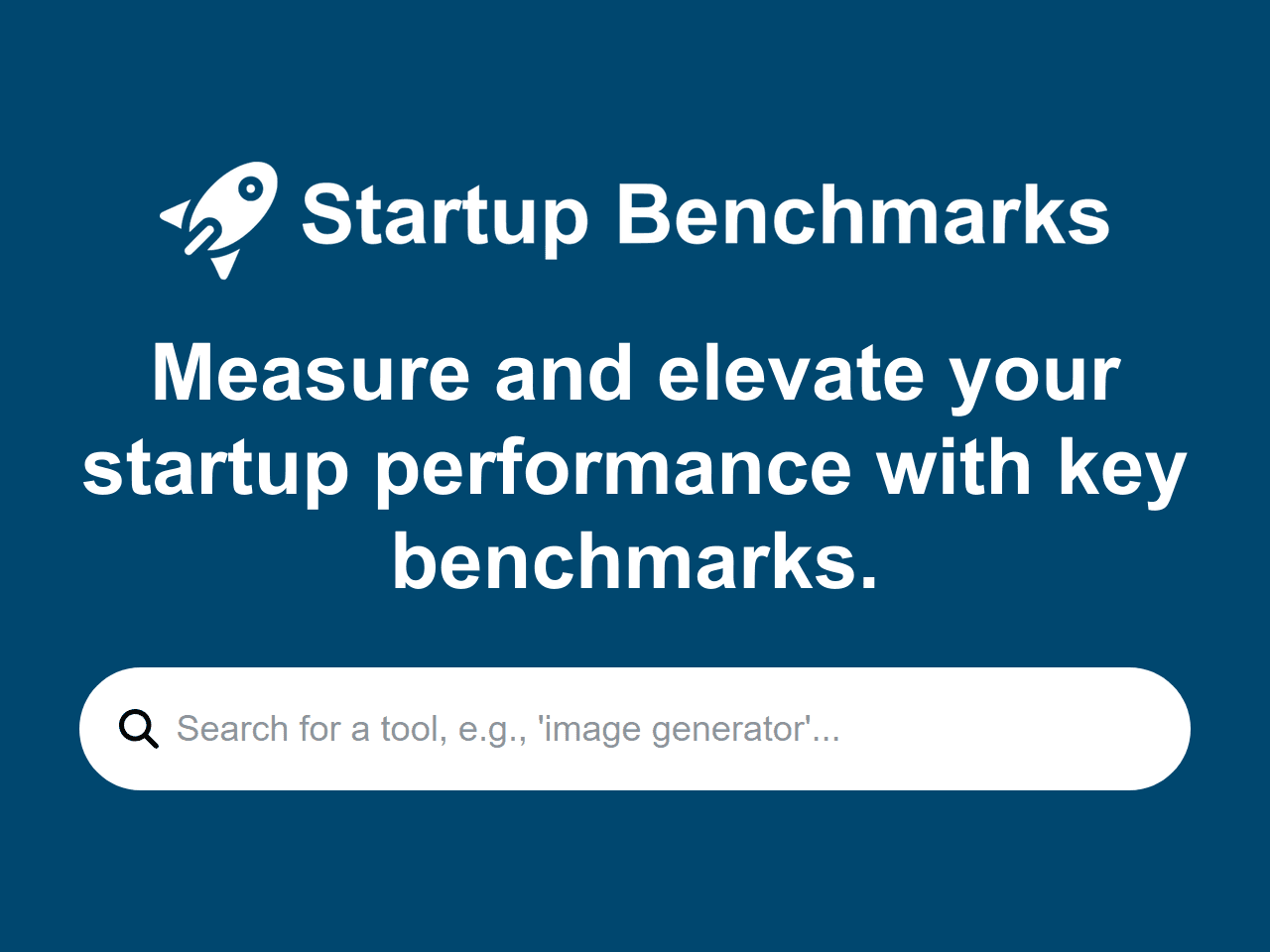 Startup Benchmarks - Product Image
