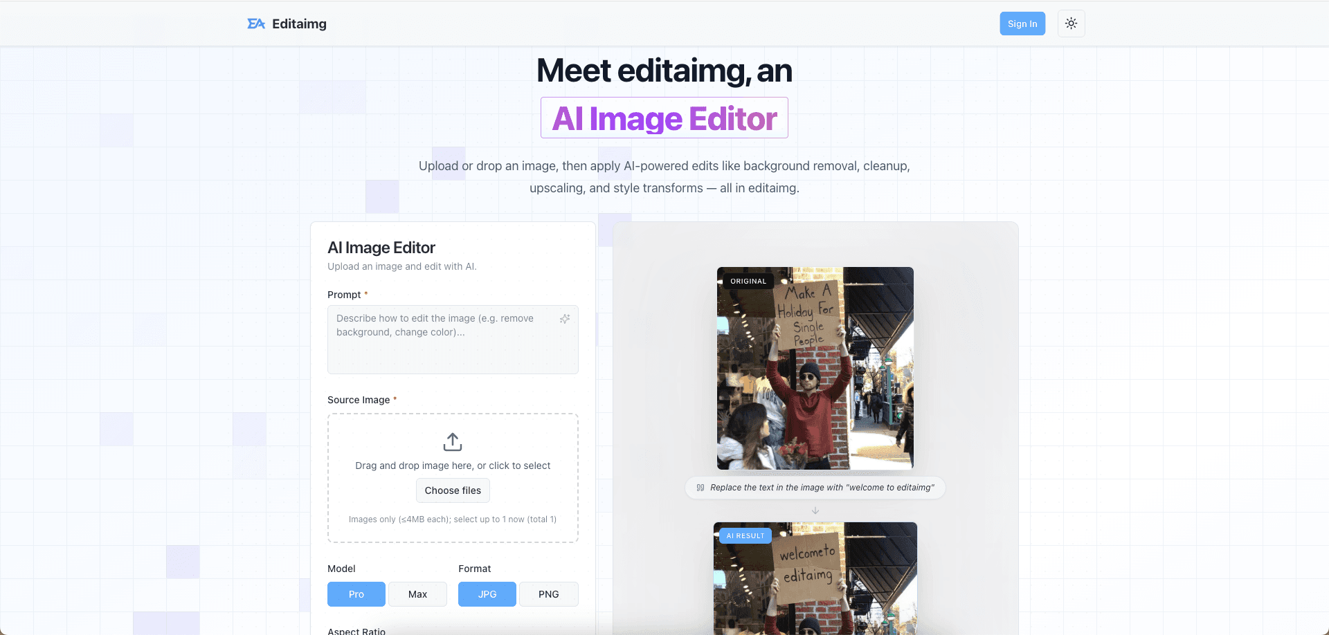 EditAimG AI Image Editor - Product Image