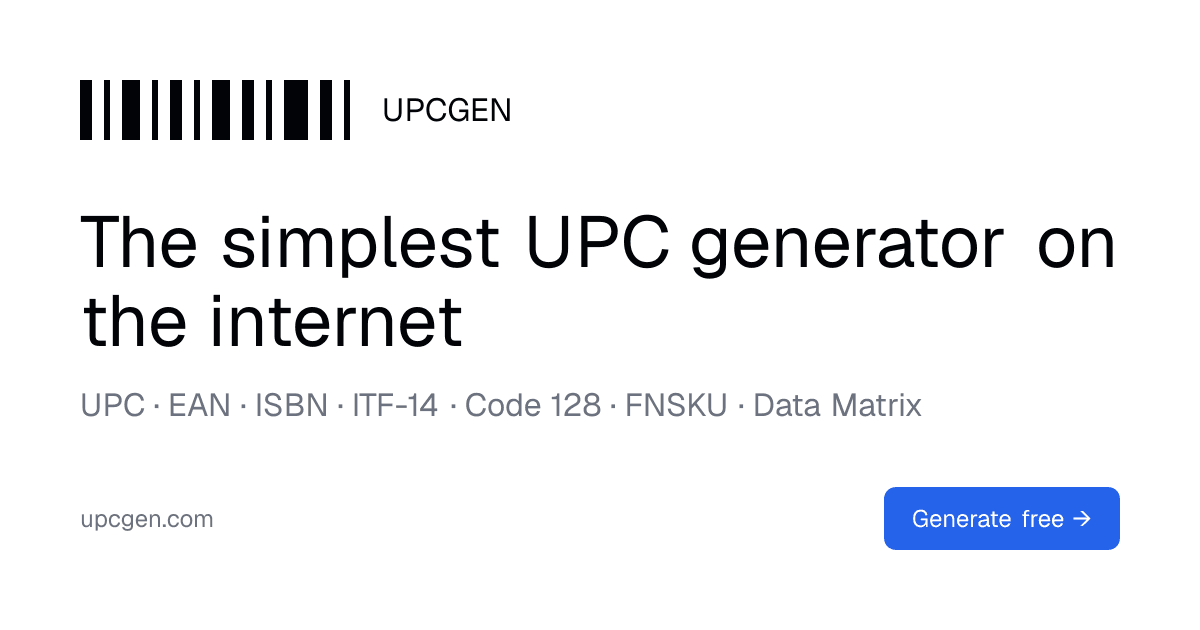 UPCgen - Product Image