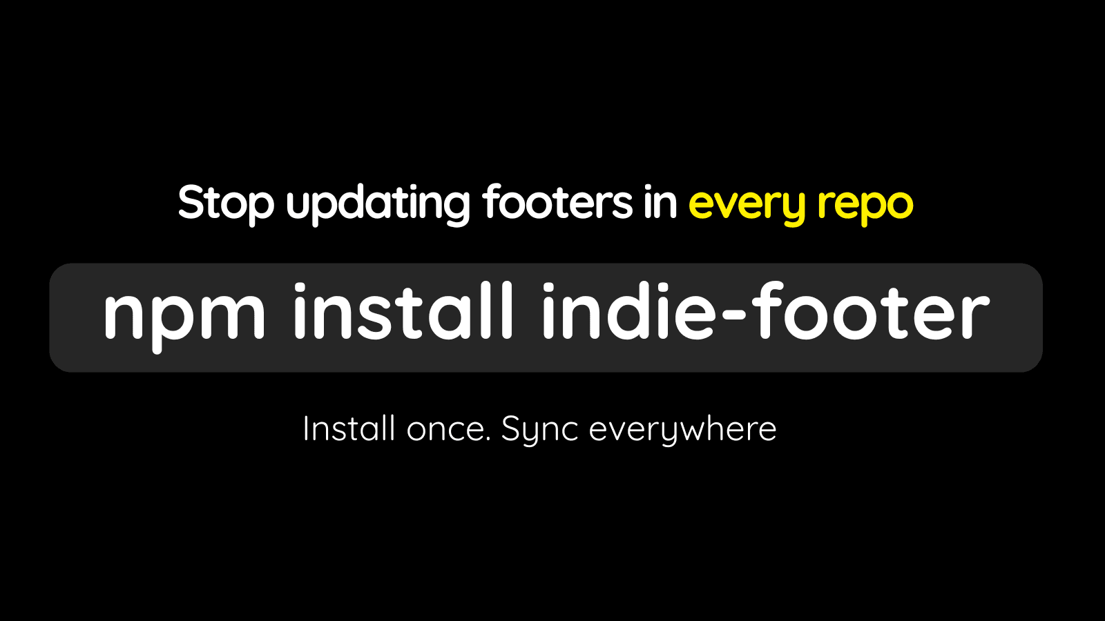 IndieFooter - Product Image