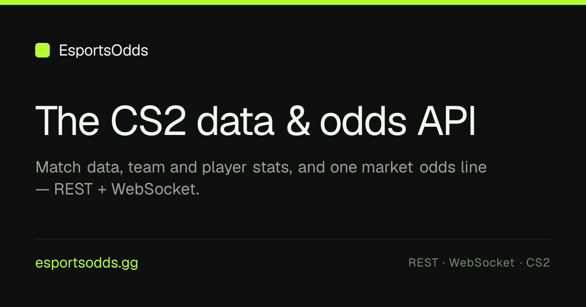 EsportsOdds API - Product Image