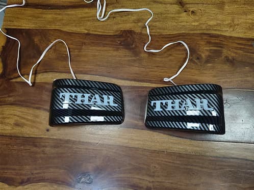 Thar 4x4Products - Black & Carbon LED Side Mirror Cover for Thar - Product Image