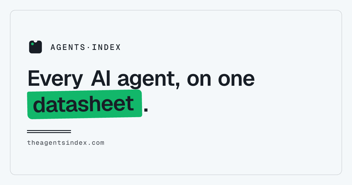 The Agents Index - Product Image