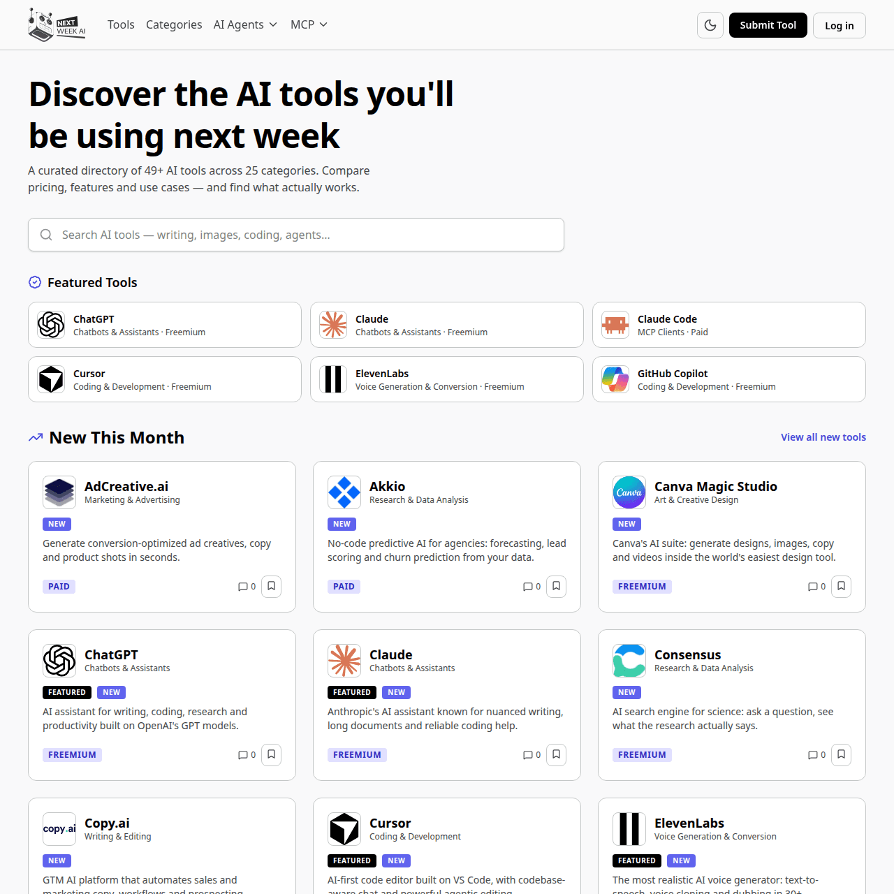 NextWeekAI — Your AI Tools Search Engine - Product Image