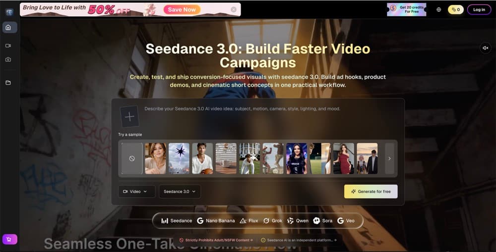 Seedance 3.0 Video Generator for Creators - Product Image