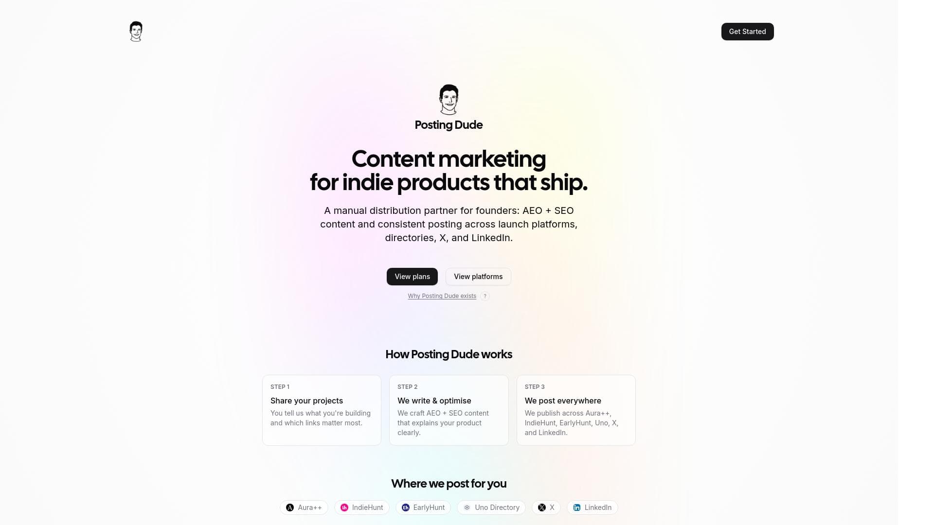 Posting Dude - Product Image