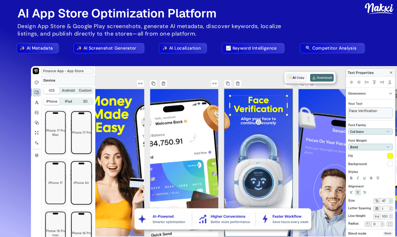 Nakxi AI App Store Optimization Platform - Product Image