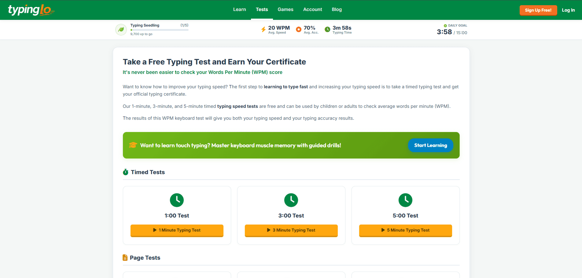 TypingLo — Free Typing Test & Touch Typing Lessons Online - Product Image