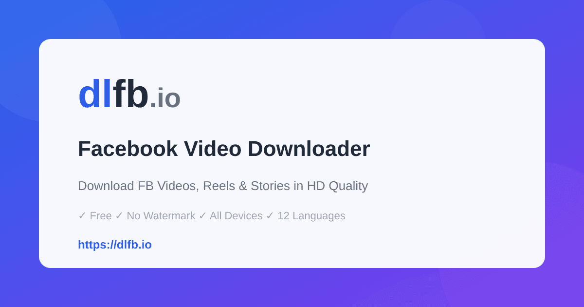 DLFB  Video Downloader - Product Image