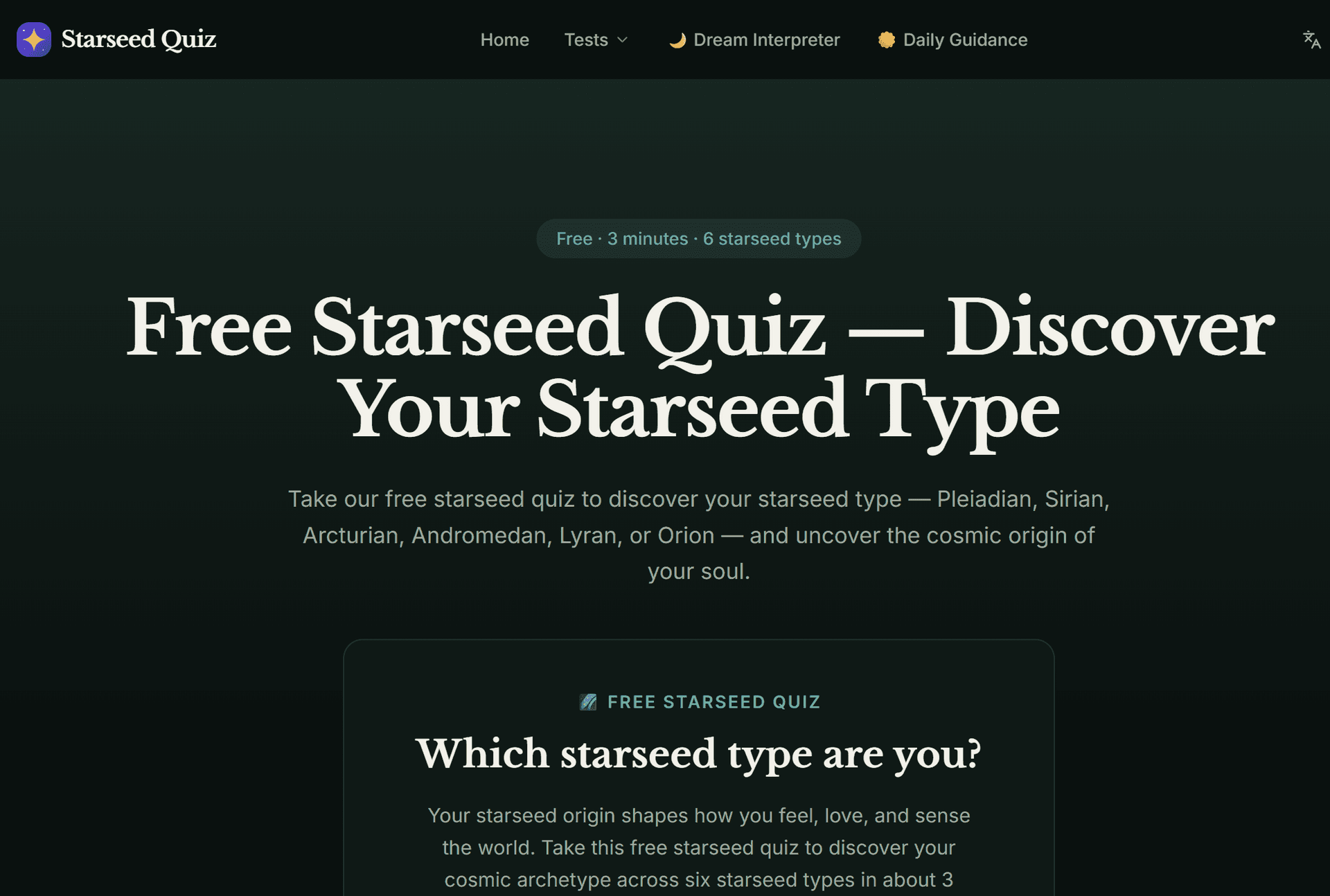 Starseed Quiz - Product Image
