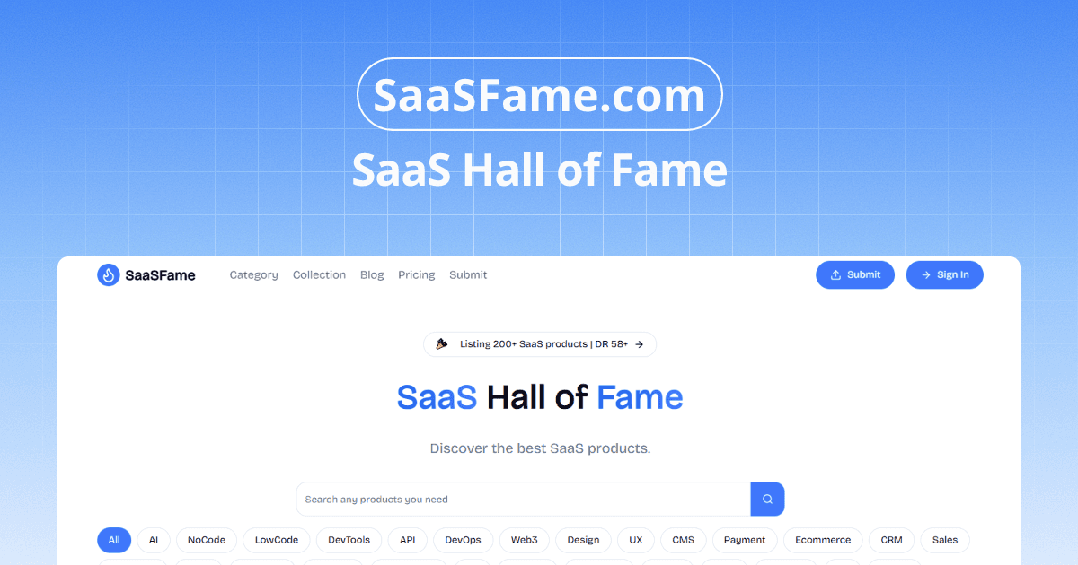SaaSFame - Product Image