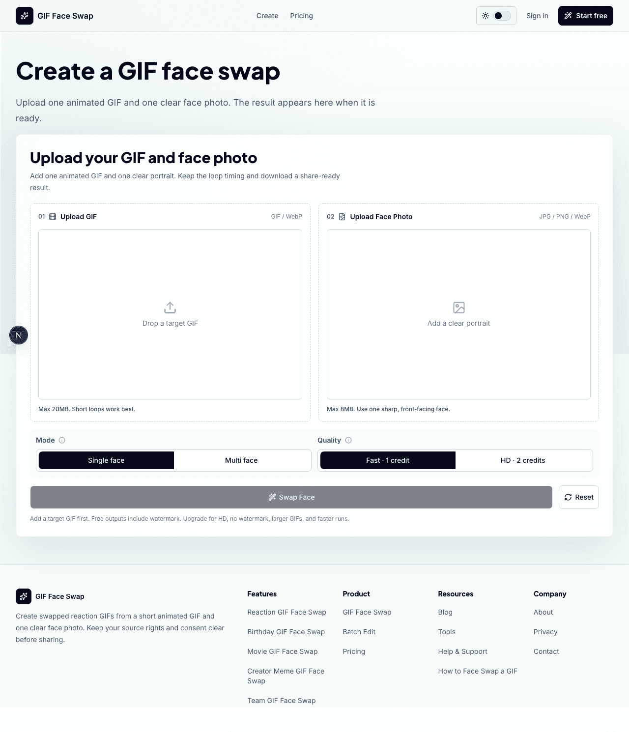 GIF Face Swap Online - Product Image