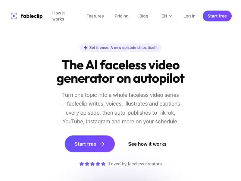 FableClip AI Faceless Video Generator logo