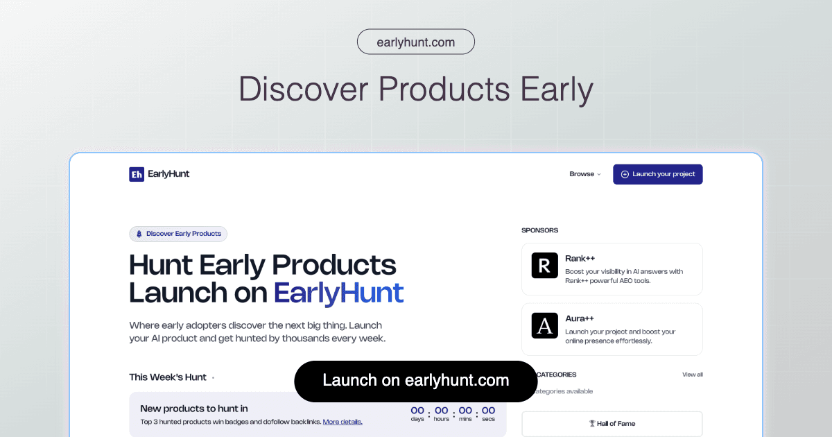 EarlyHunt - Product Image