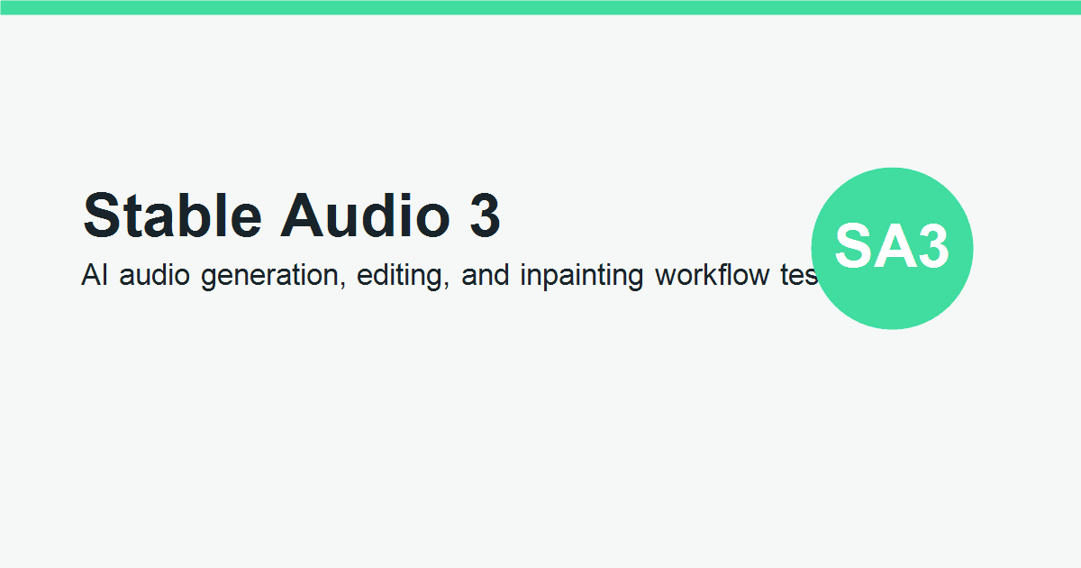 Stable Audio 3 - Product Image