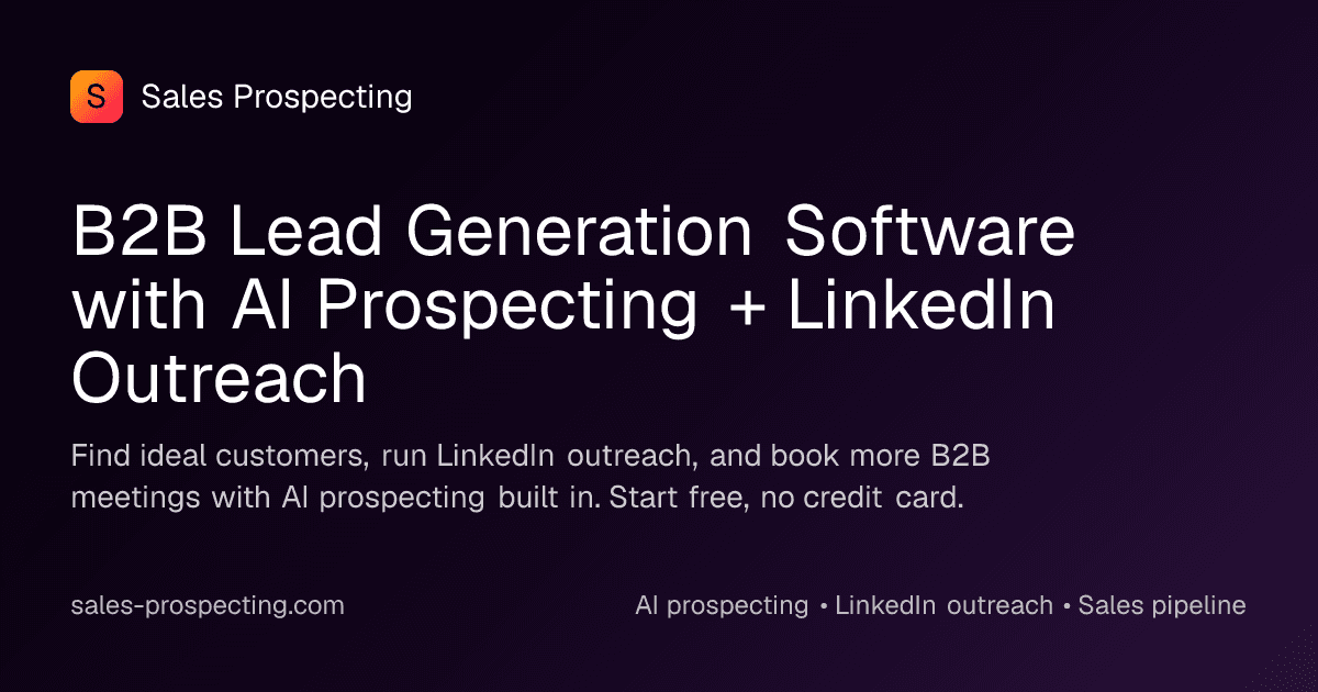 Sales Prospecting - Product Image