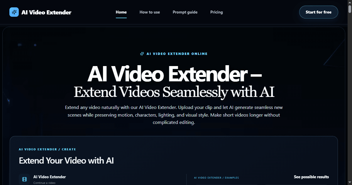 AI Video Extender - Product Image